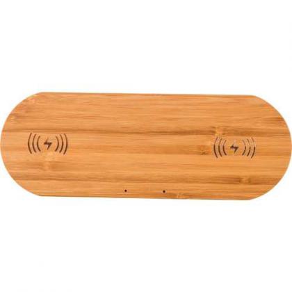 Bamboo dual wireless charger
