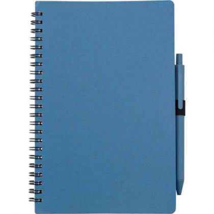 Wheat straw notebook with pen (approx. A5)