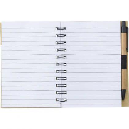 Wire bound notebook with ballpen