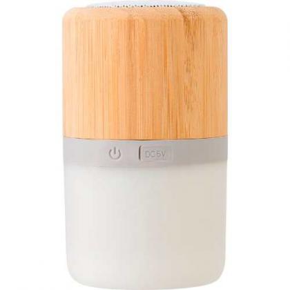 Plastic and bamboo wireless speaker