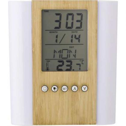 Bamboo clock and  pen holder
