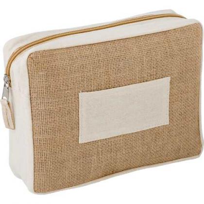 Jute toiletry bag