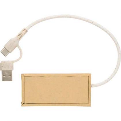 Aluminium and recycled paper USB hub