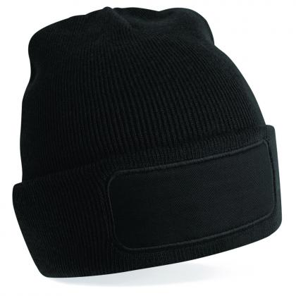 Recycled Rectangular Patch Beanie Hat