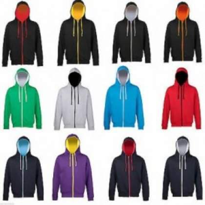 Just Hoods By AWDIS Varsity Zip Hoodie