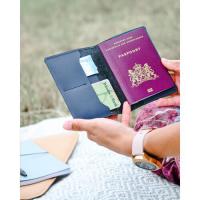 Recycled Leather Passport Holder