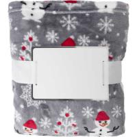 Flannel fleece snowmen blanket