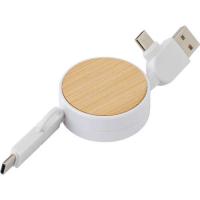 The Ponza - Bamboo extendable charging cable