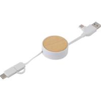 The Ponza - Bamboo extendable charging cable