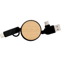 The Ponza - Bamboo extendable charging cable