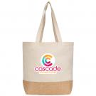 Rio™ Shopper Tote Bag - 5 oz. Recycled Cotton Blend with Jute