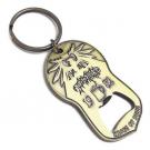 60mm  2 - Tone Sandblasted Keychain