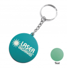 Round Aluminium Keyring - Laser Engraved - Teal