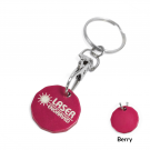 Round Aluminium Keyring - Laser Engraved - Berry