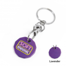 Round Aluminium Keyring - Soft Enamel Lavender