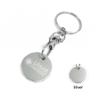 Round Aluminium Keyring - Laser Engraved - Silver