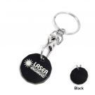 Round Aluminium Keyring - Laser Engraved - Black