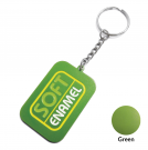 Rectangular Aluminium Keyring - Soft Enamel -Green