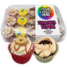 Funky Cupcakes with Logo Wrap (x15)