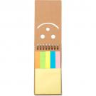 Notebook with sticky notes
