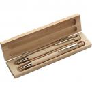 Wooden pen and pencil set