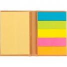 Notebook with sticky notes