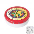Round click plastic pot with sugar free mints