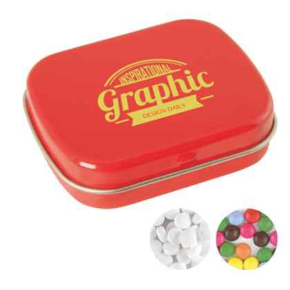 Hinge tin with mints