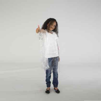 Child Degradable Waterproof Eco-Poncho With Hood – Pack of 10