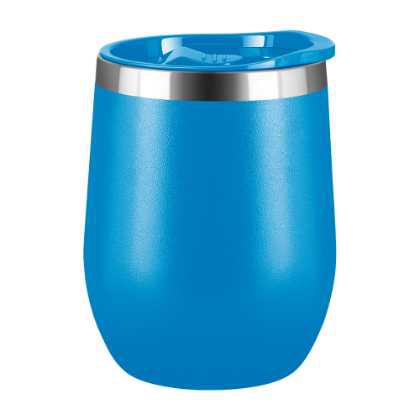 Mood Double Walled Coffee Cup Tumbler - 330ml Light Blue Cyan