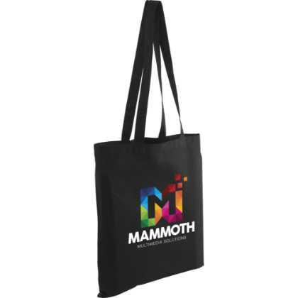 Kingsbridge Coloured Cotton Shopper Bag - 5oz Black