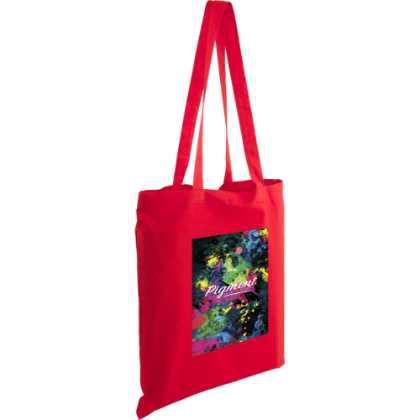 Kingsbridge Coloured Cotton Shopper Bag - 5oz Red