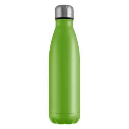 Mood Powder Coated Vacuum Bottle - 500ml Lime Green Silver Lid