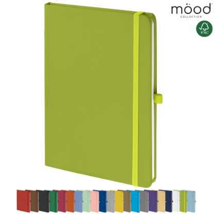 Mood A5 Certified Sustainably Sourced  Soft Feel Notebook Lime Green