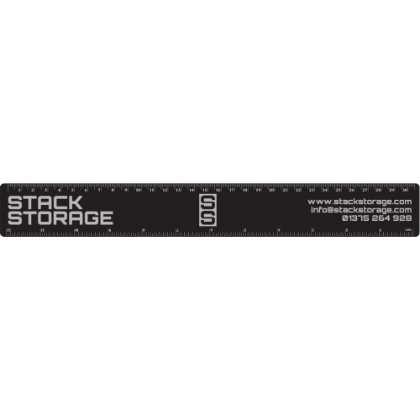30cm/12 Inch Ruler Black
