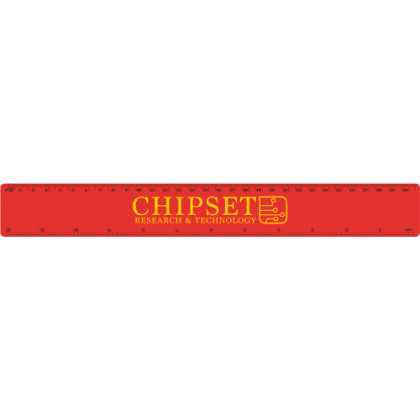 30cm/12 Inch Ruler Red