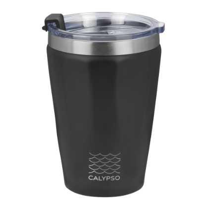 Chili Calypso Double Walled Coffee Tumbler - 330ml Black