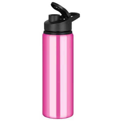 Tide Aluminium Water Bottle with Snap Cap Lid - 750ml Pink