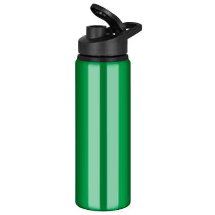 Tide Aluminium Water Bottle with Snap Cap Lid - 750ml Green