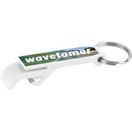 Bottle Opener Keyring White