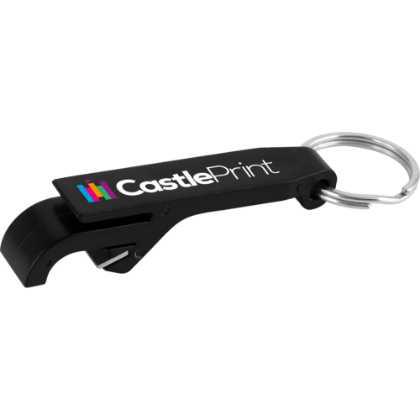 Bottle Opener Keyring Black