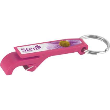Bottle Opener Keyring Pink