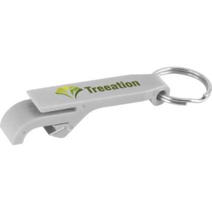 Bottle Opener Keyring Grey