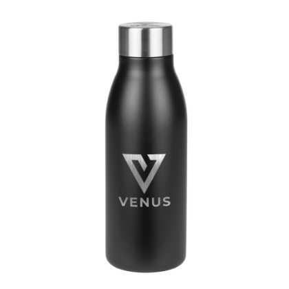 Stella Double Walled Vacuum Bottle - 600ml Black/Silver