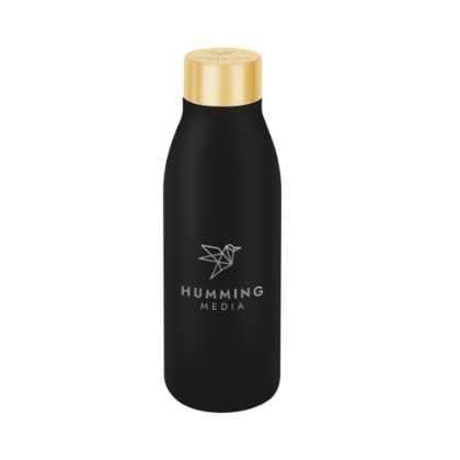 Stella Double Walled Vacuum Bottle - 600ml Black/Gold