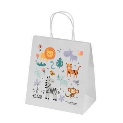 Bags - Ashdown Mini Paper Gift Bag with Twisted Handles - White - 200GSM