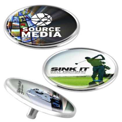 Metal Golf Markers in Chrome