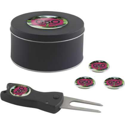 Wexford Tin with Golf Pitch Fork and Markers