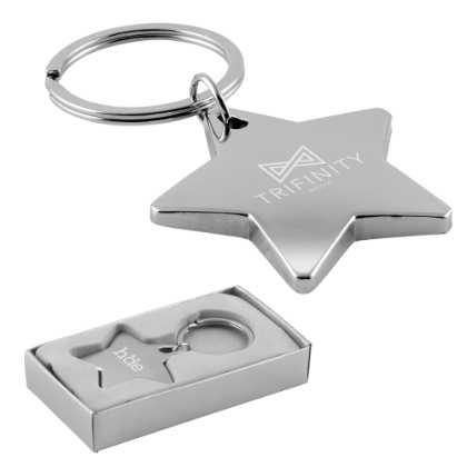 Star Shaped Keyring - Gloss