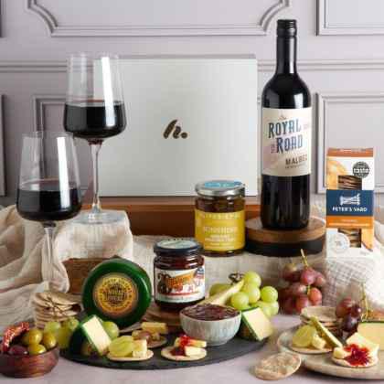 gourmet cheese & wine gift box